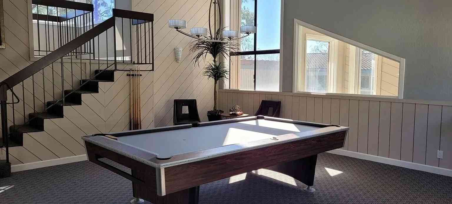 clubhouse game room pool table
