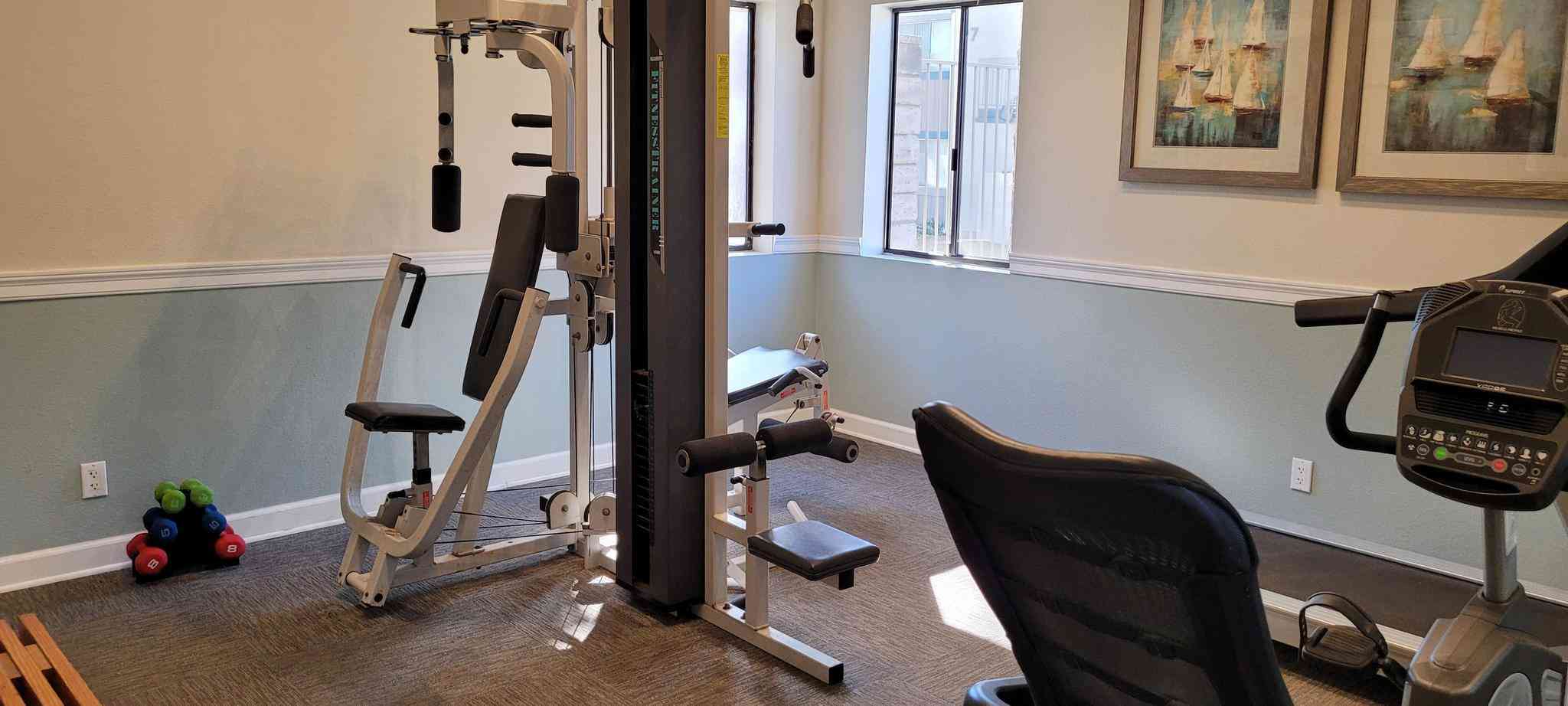 community gym pedal and lifting machine