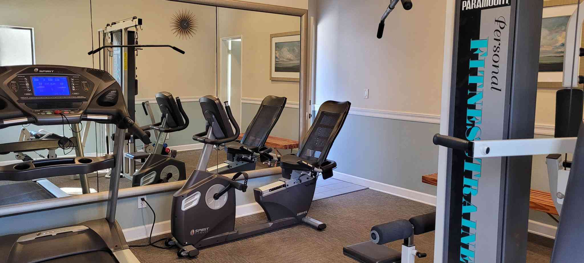 community gym pedal and treadmill