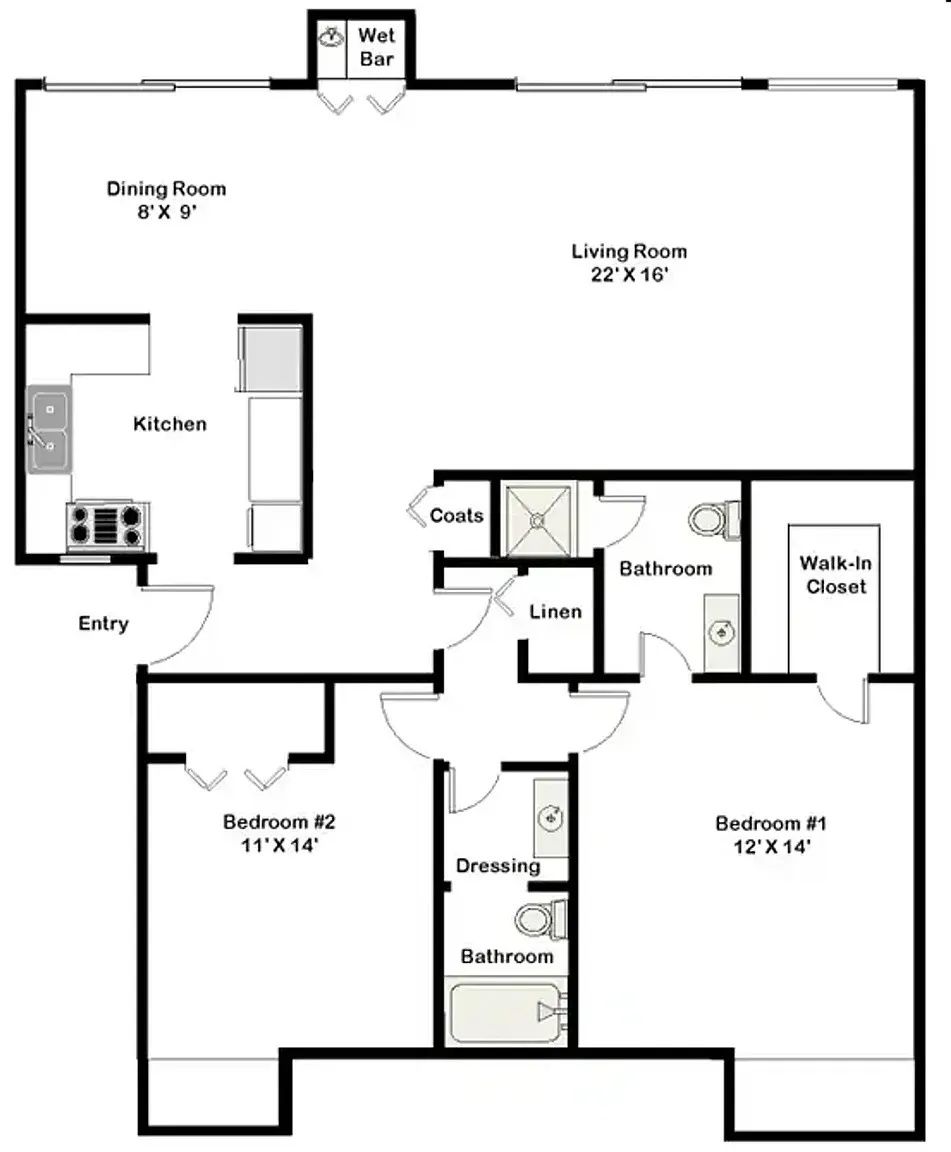 Ashwood Gardens Apartments Floorplan Layout